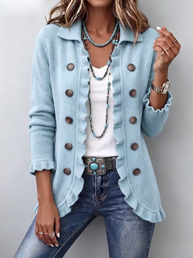 Victoria | Chaqueta de Punto Celeste - Celeste