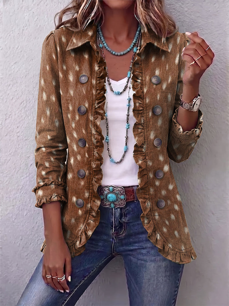 Susana | Chaqueta Animal Print Cervatillo - Marrón