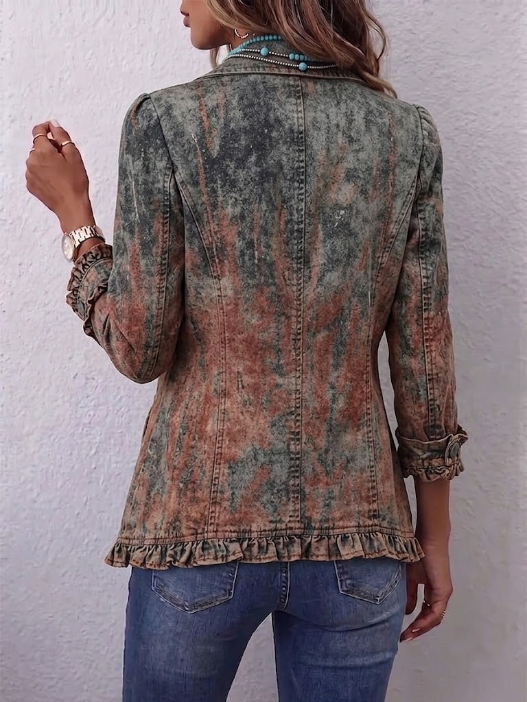 Gloria | Chaqueta Efecto Lavado - Tierra