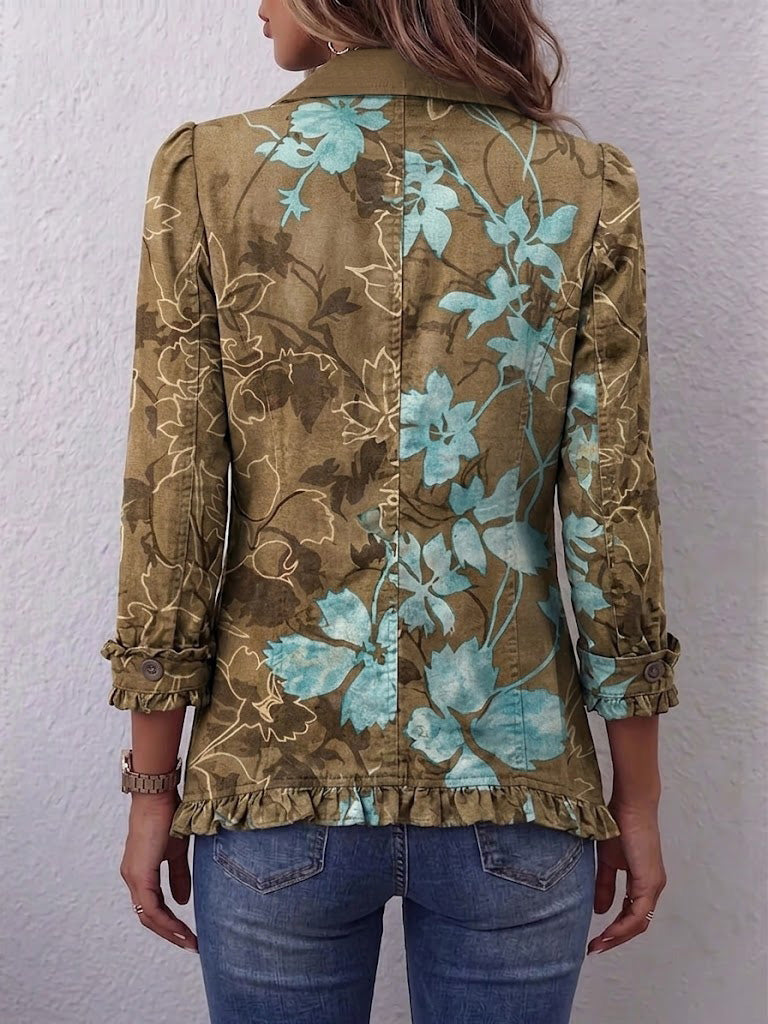 Marisol | Chaqueta Floral Verde - Verde