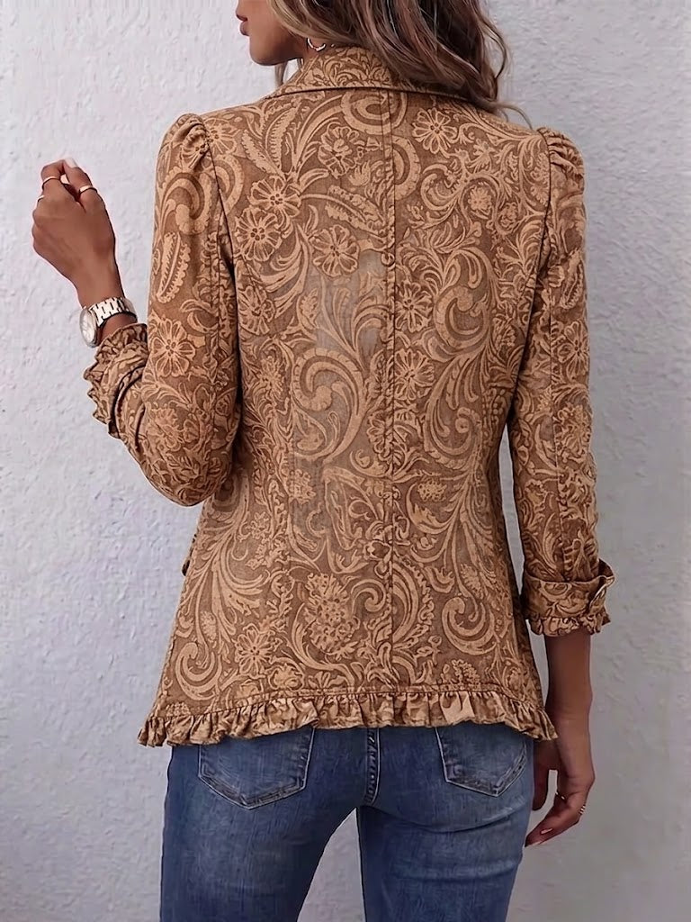 Asunción | Chaqueta Estampado Barroco Camel - Camel