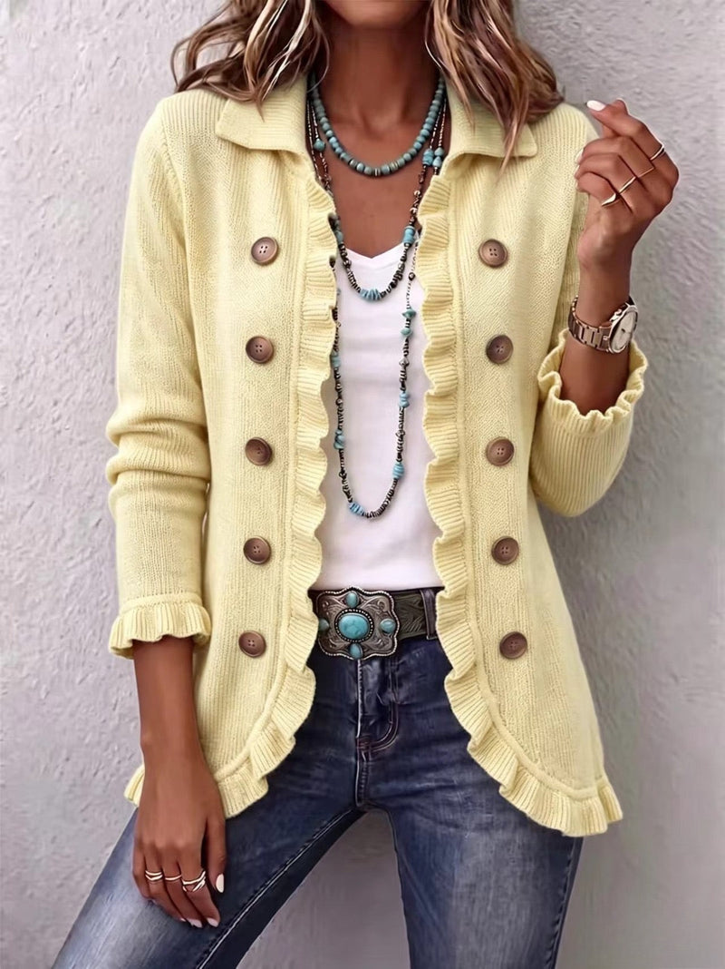 Herminia | Chaqueta de Punto Amarilla - Amarillo Claro