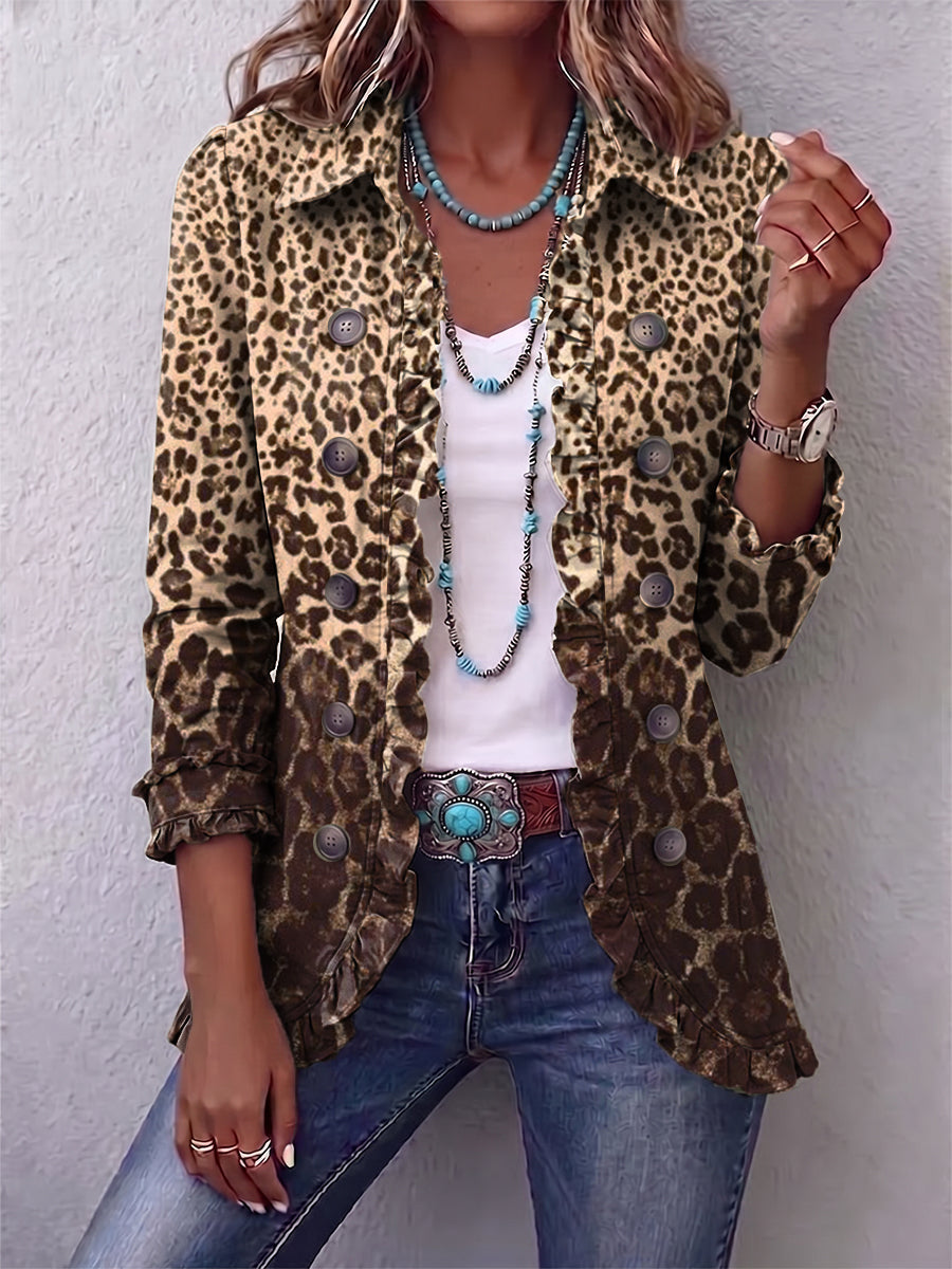 Casilda | Chaqueta Leopardo Degradado Dorado - Dorado