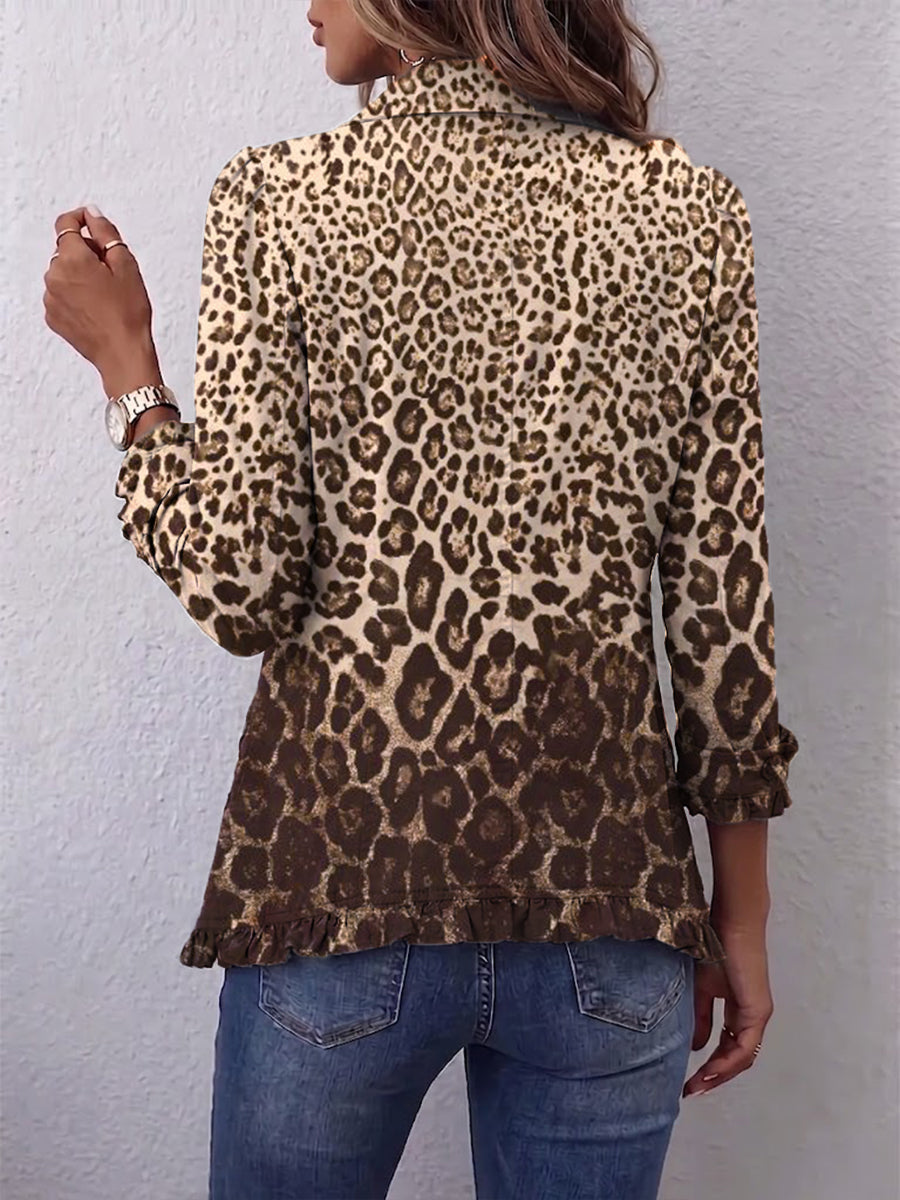 Casilda | Chaqueta Leopardo Degradado Dorado - Dorado