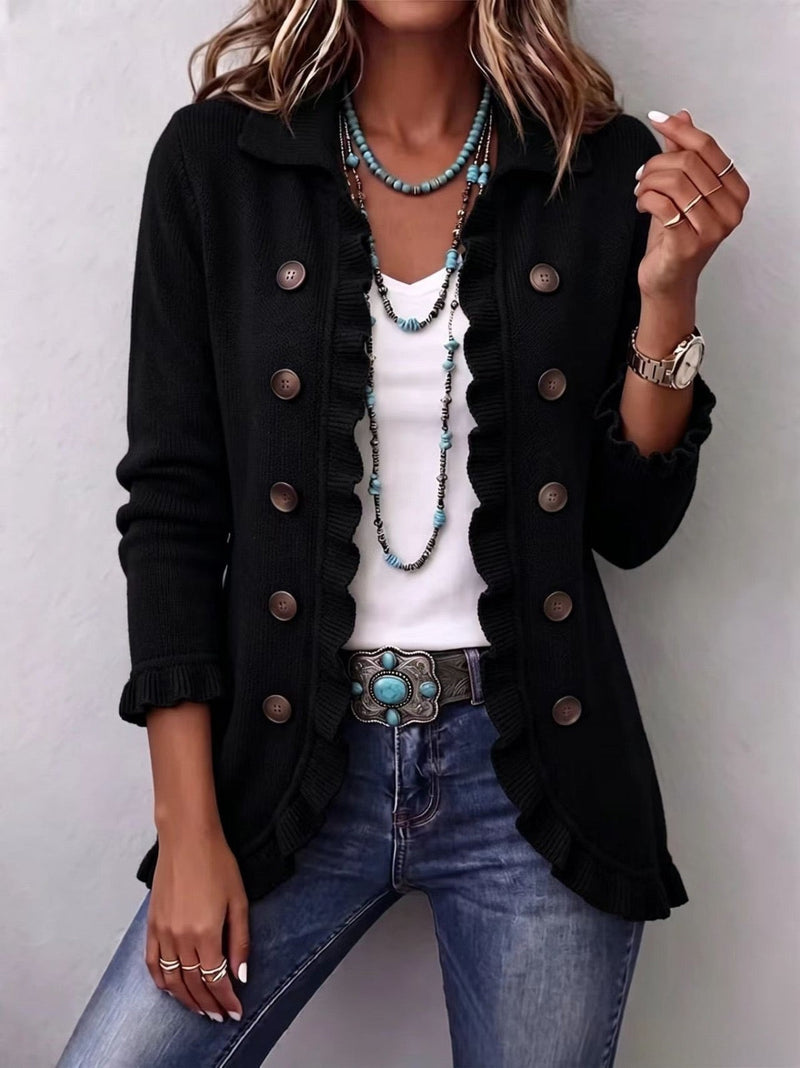 Alba | Chaqueta de Punto Negra - Negro