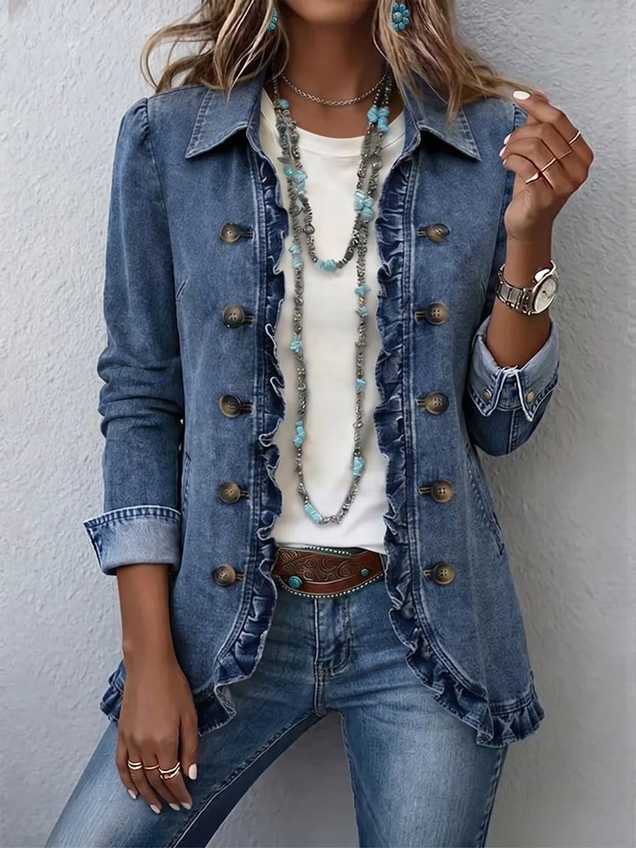 Cristina | Chaqueta Vaquera Clásica - Azul