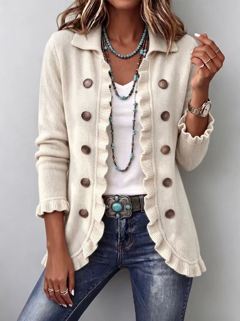 Sara | Chaqueta de Punto Crema - Crema