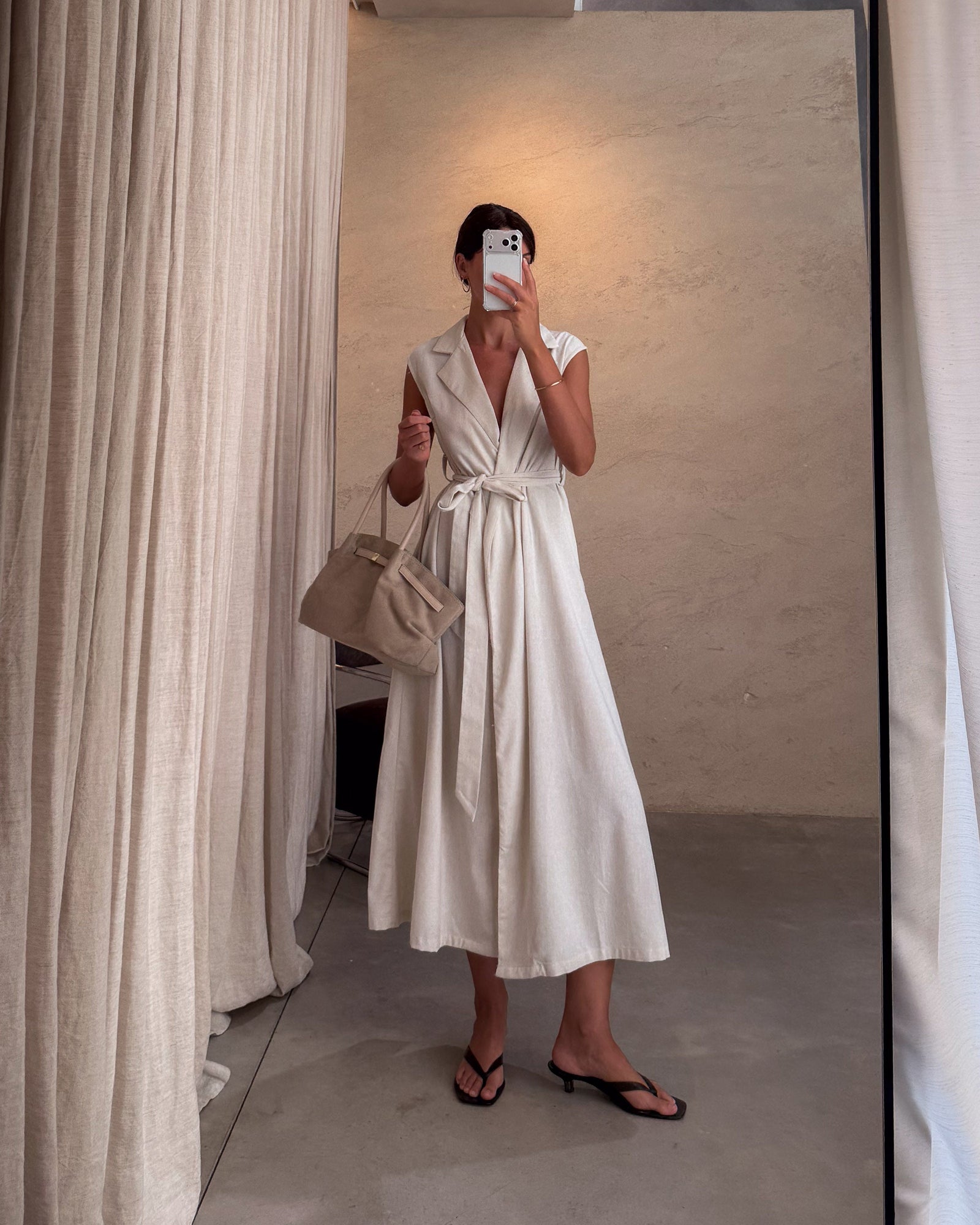 Amelie | Vestido midi de lino