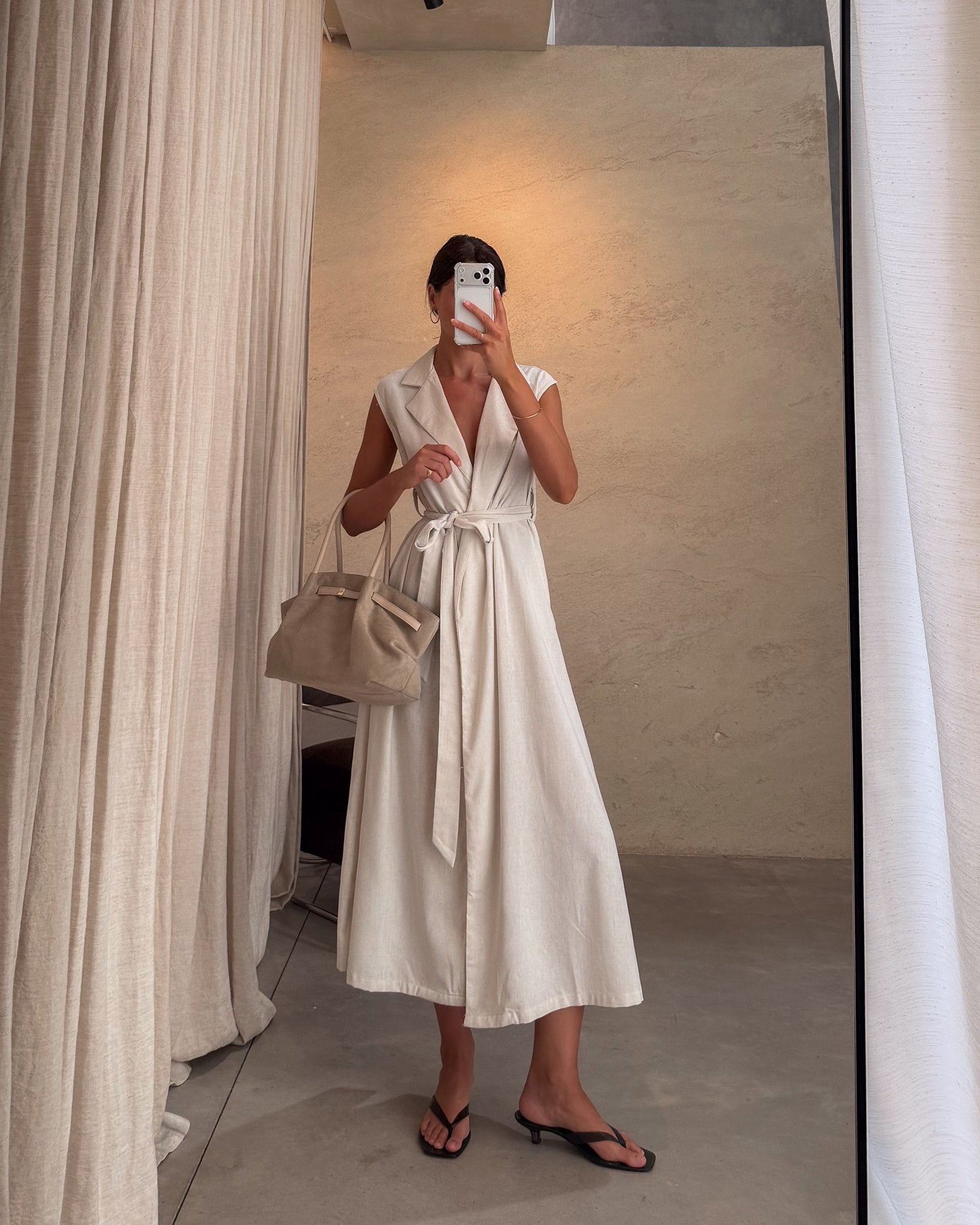 Amelie | Vestido midi de lino