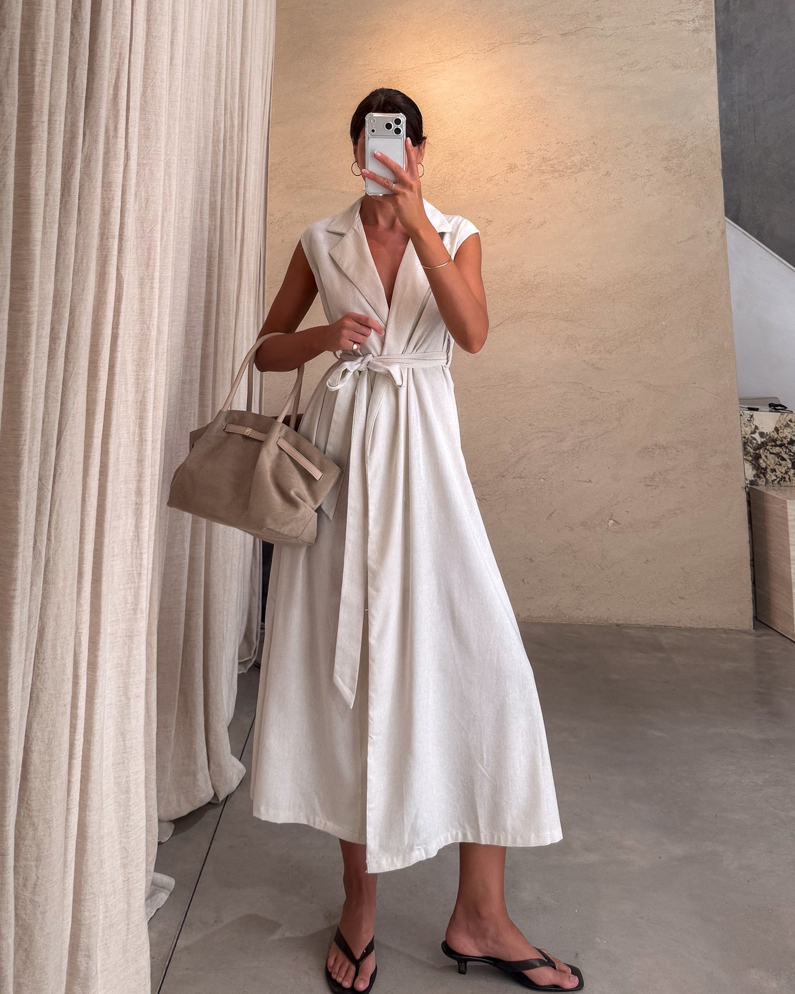 Amelie | Vestido midi de lino