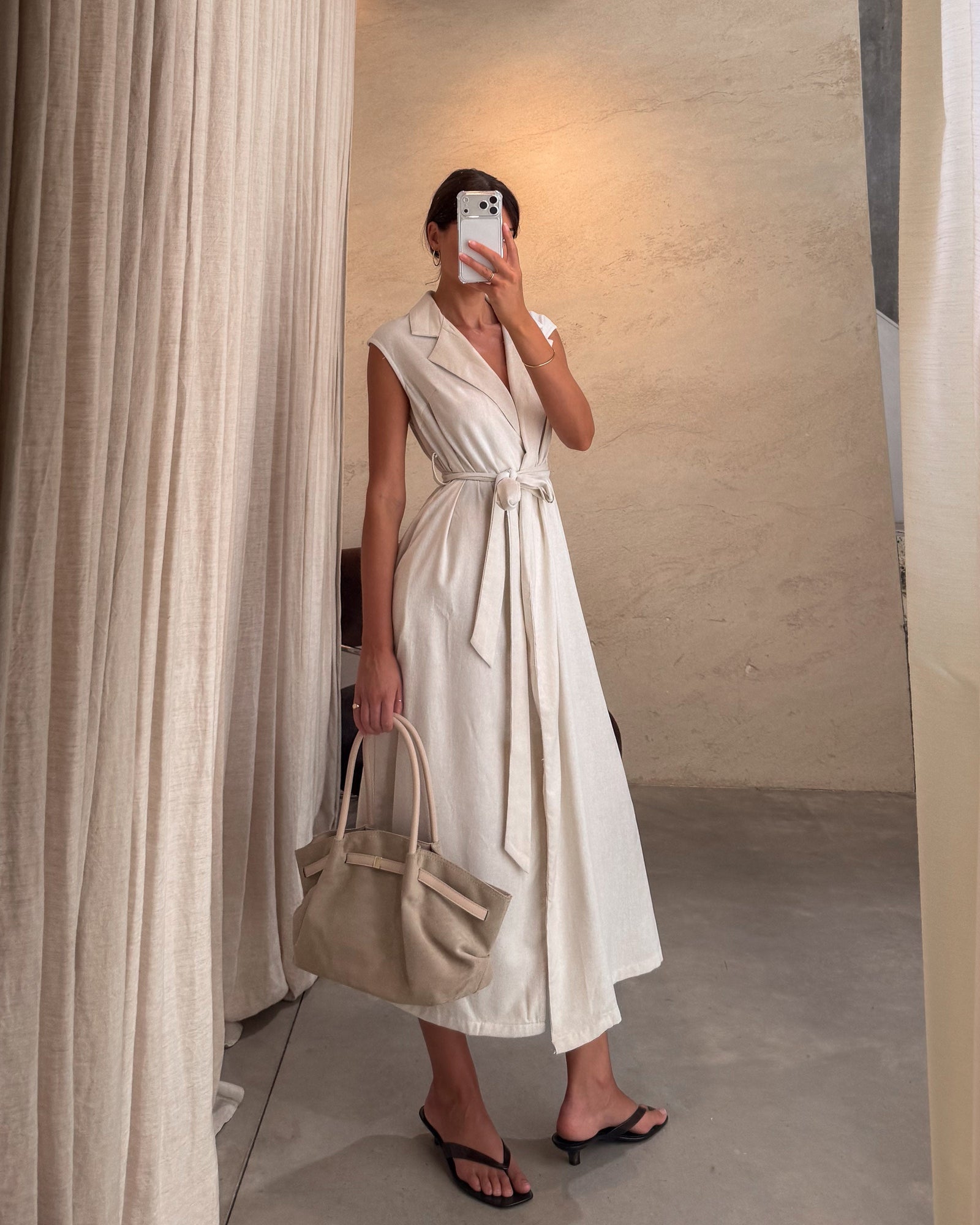 Amelie | Vestido midi de lino