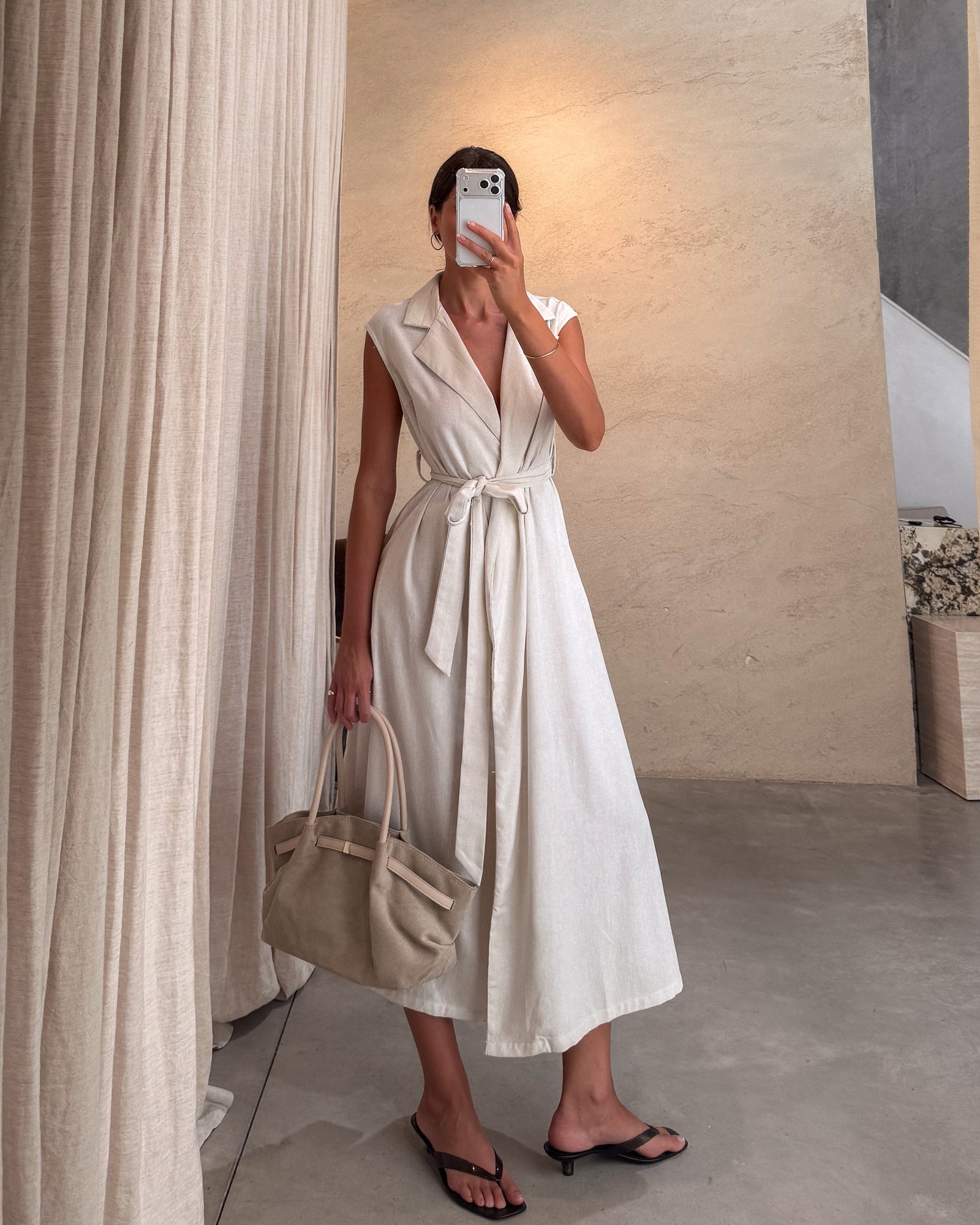 Amelie | Vestido midi de lino