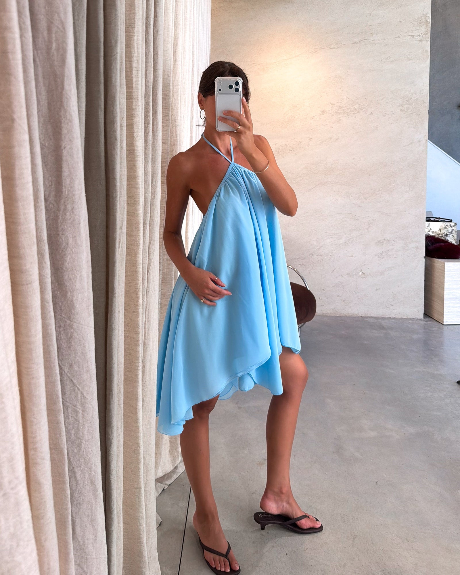 Brisa | Vestido midi con bajo pañuelo