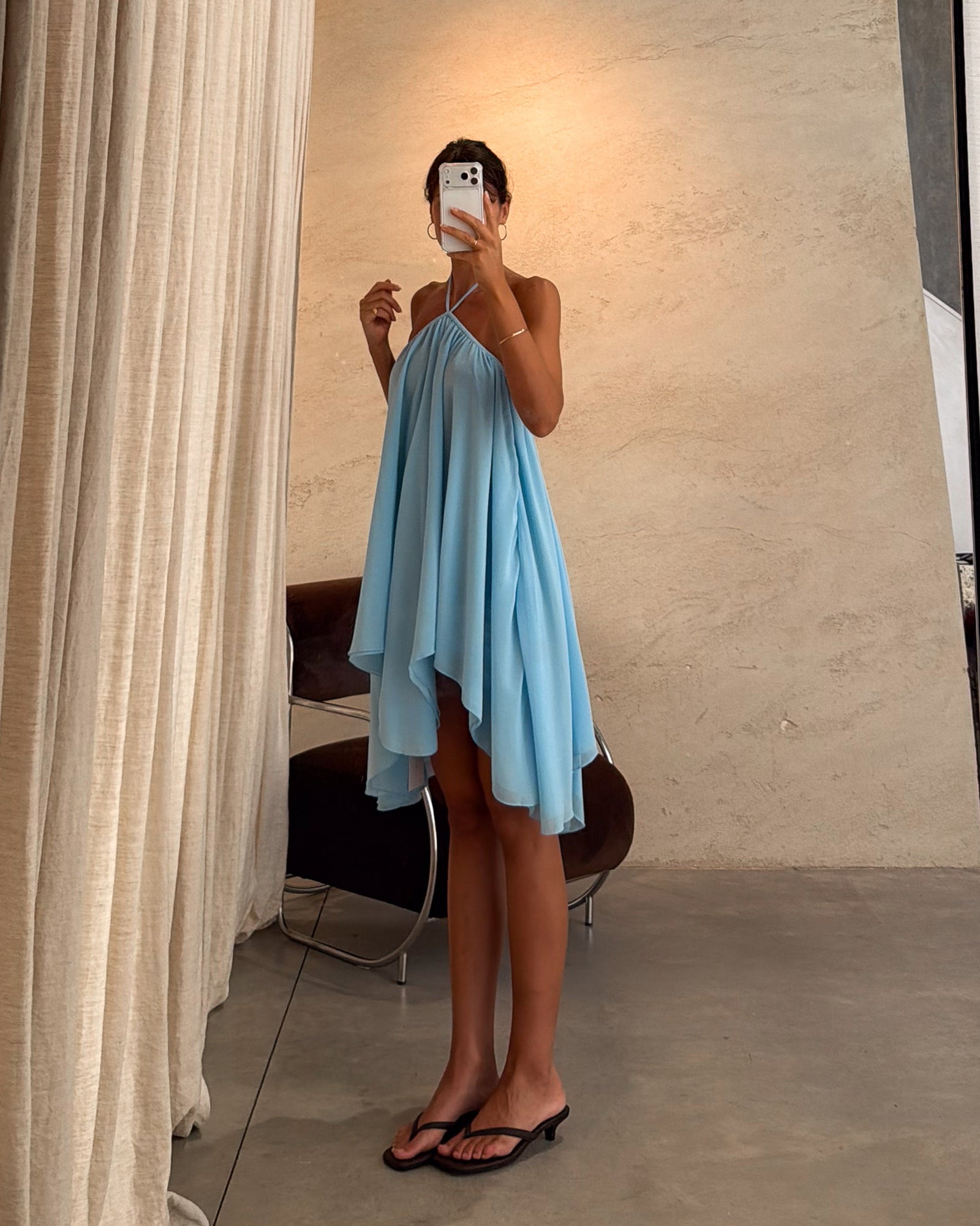 Brisa | Vestido midi con bajo pañuelo