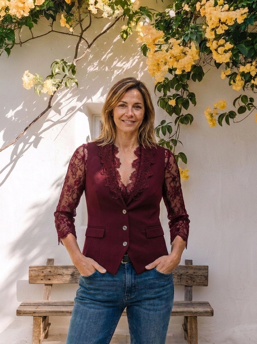 Elena | Americana con Mangas de Encaje
