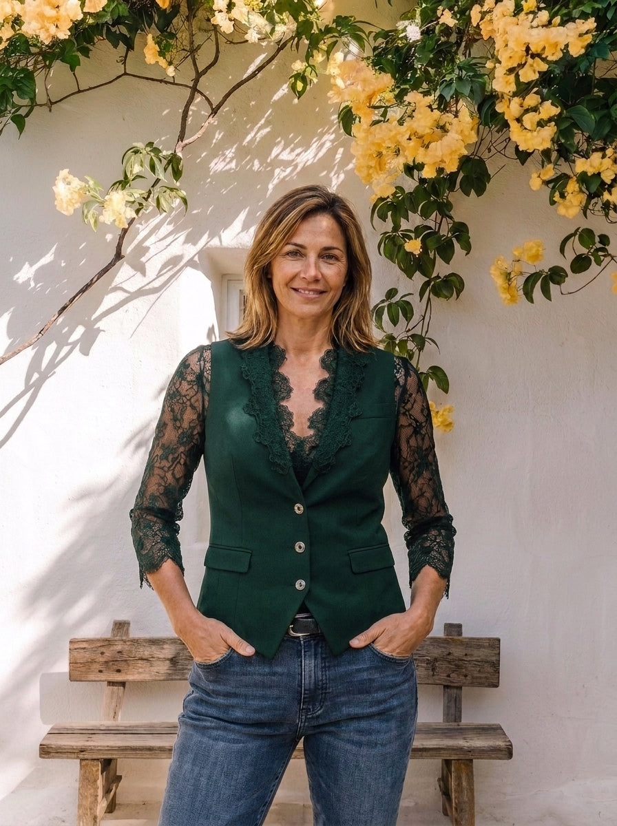 Elena | Americana con Mangas de Encaje