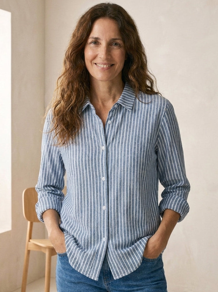 Francisca | Camisa de Rayas con Botones