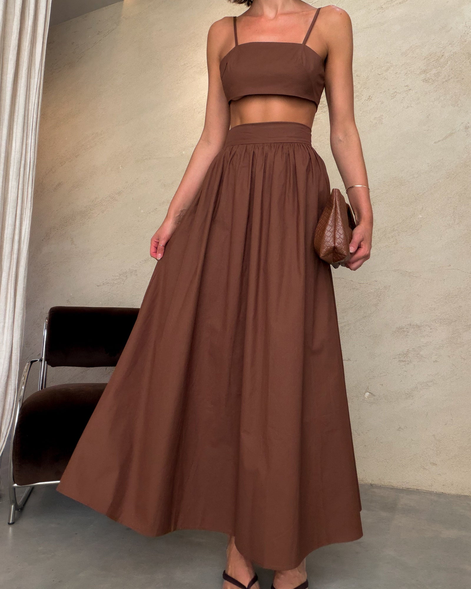 Habana | Conjunto de top y falda maxi