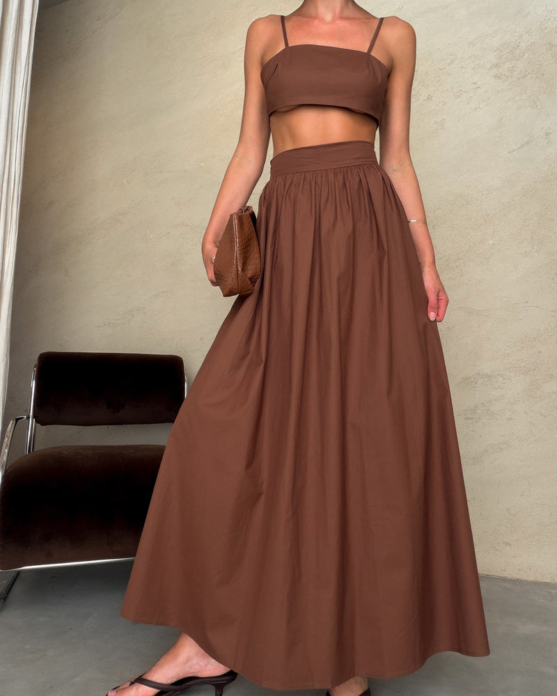 Habana | Conjunto de top y falda maxi