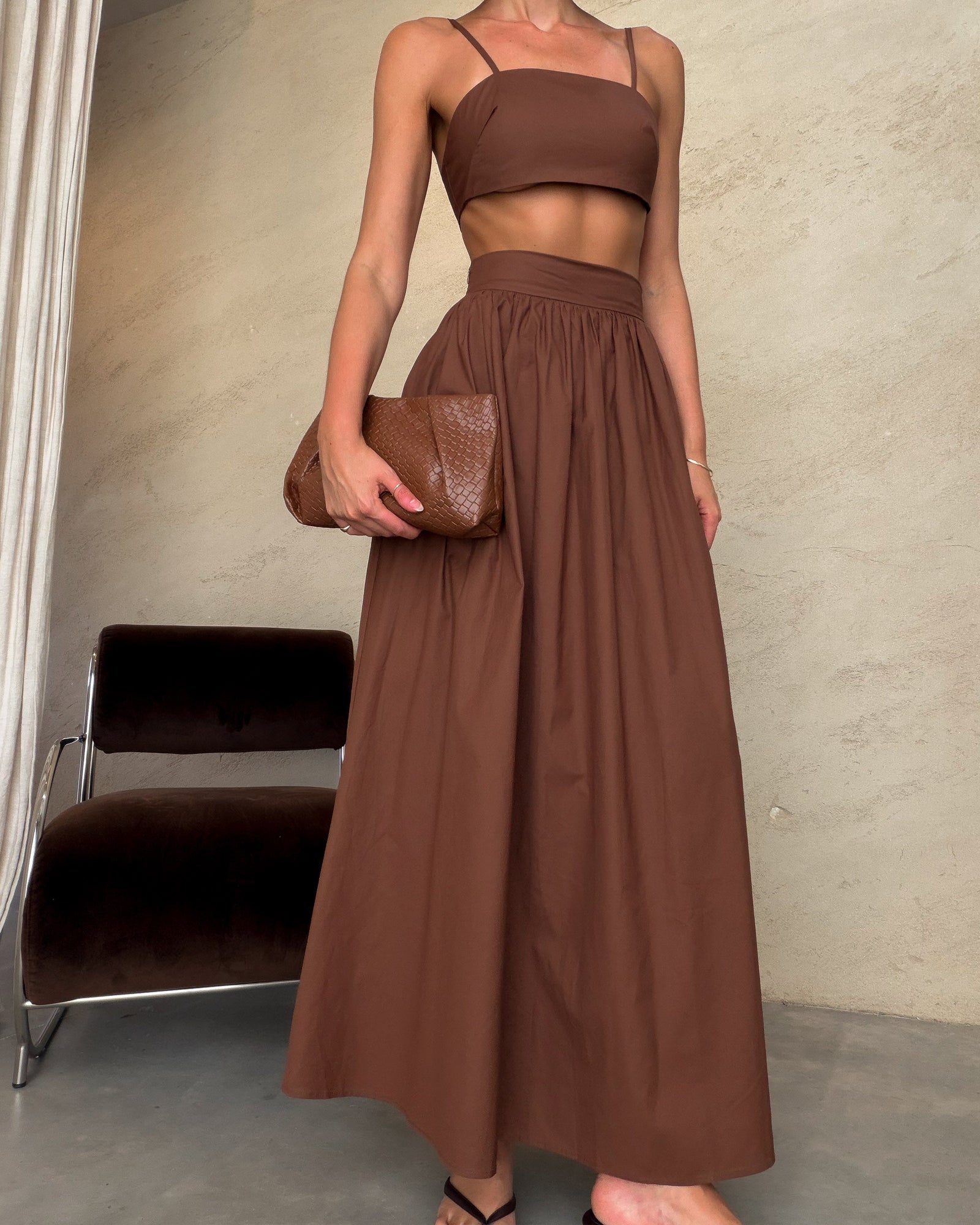 Habana | Conjunto de top y falda maxi