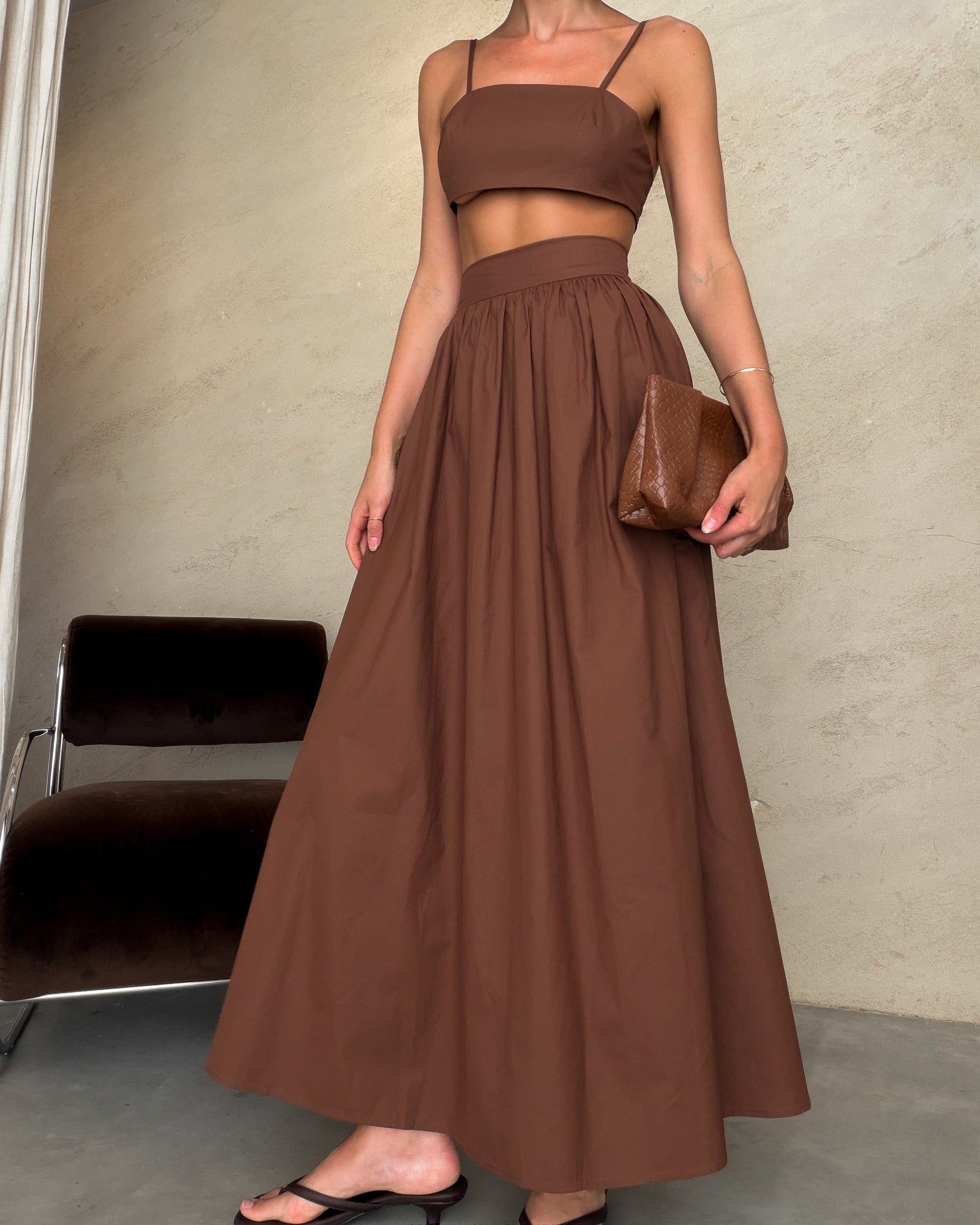 Habana | Conjunto de top y falda maxi