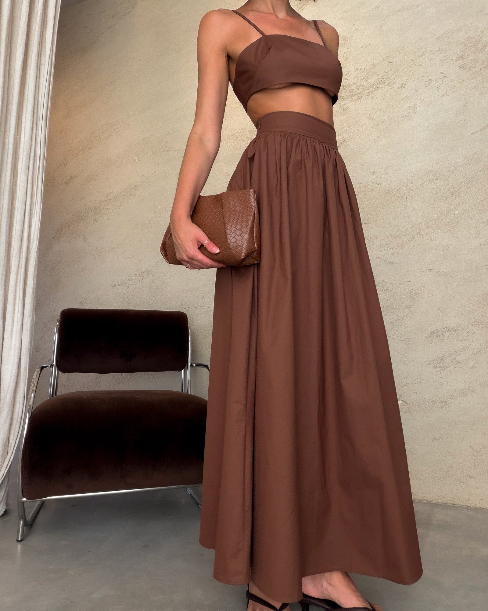 Habana | Conjunto de top y falda maxi