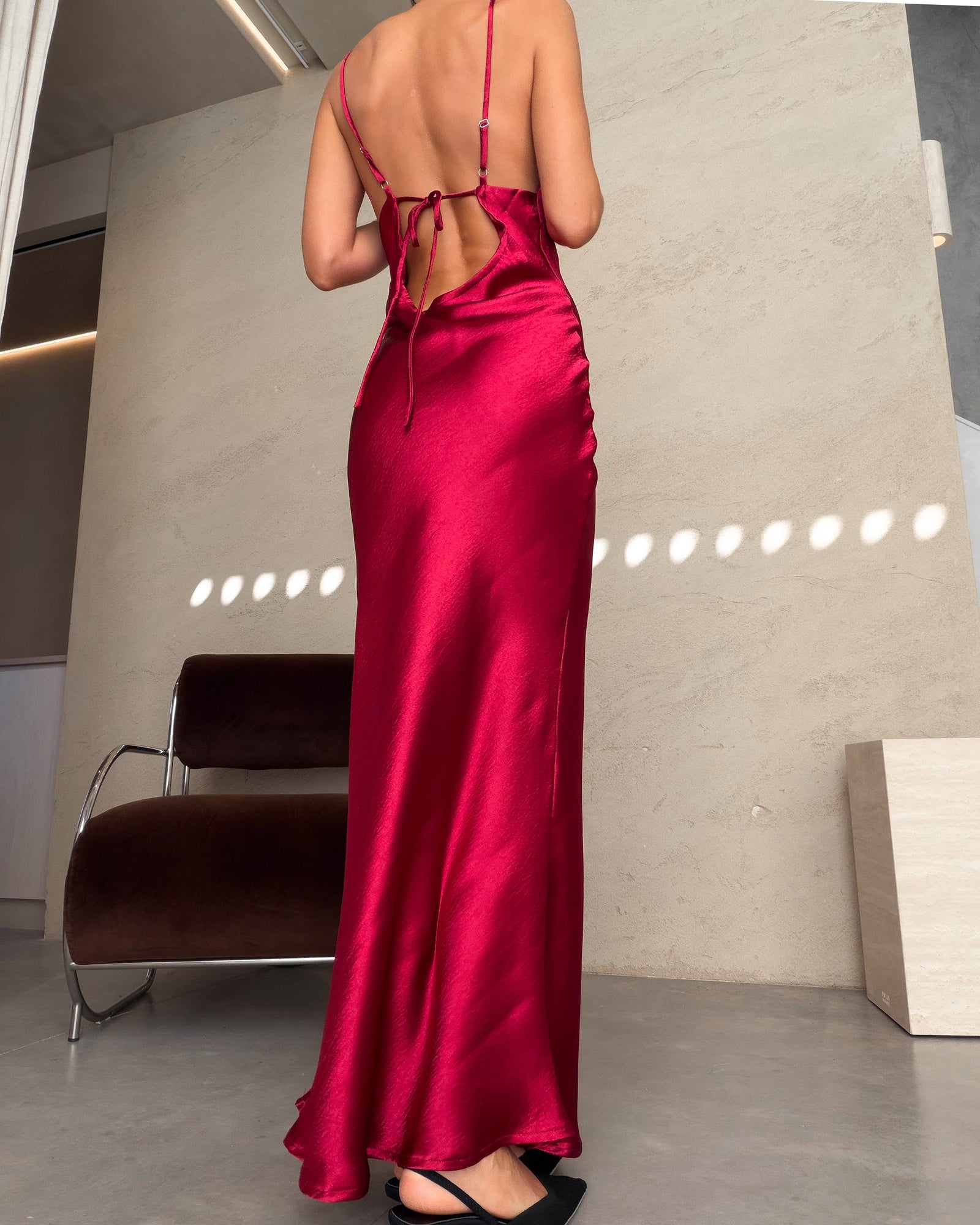 Rubí | Vestido largo al bies