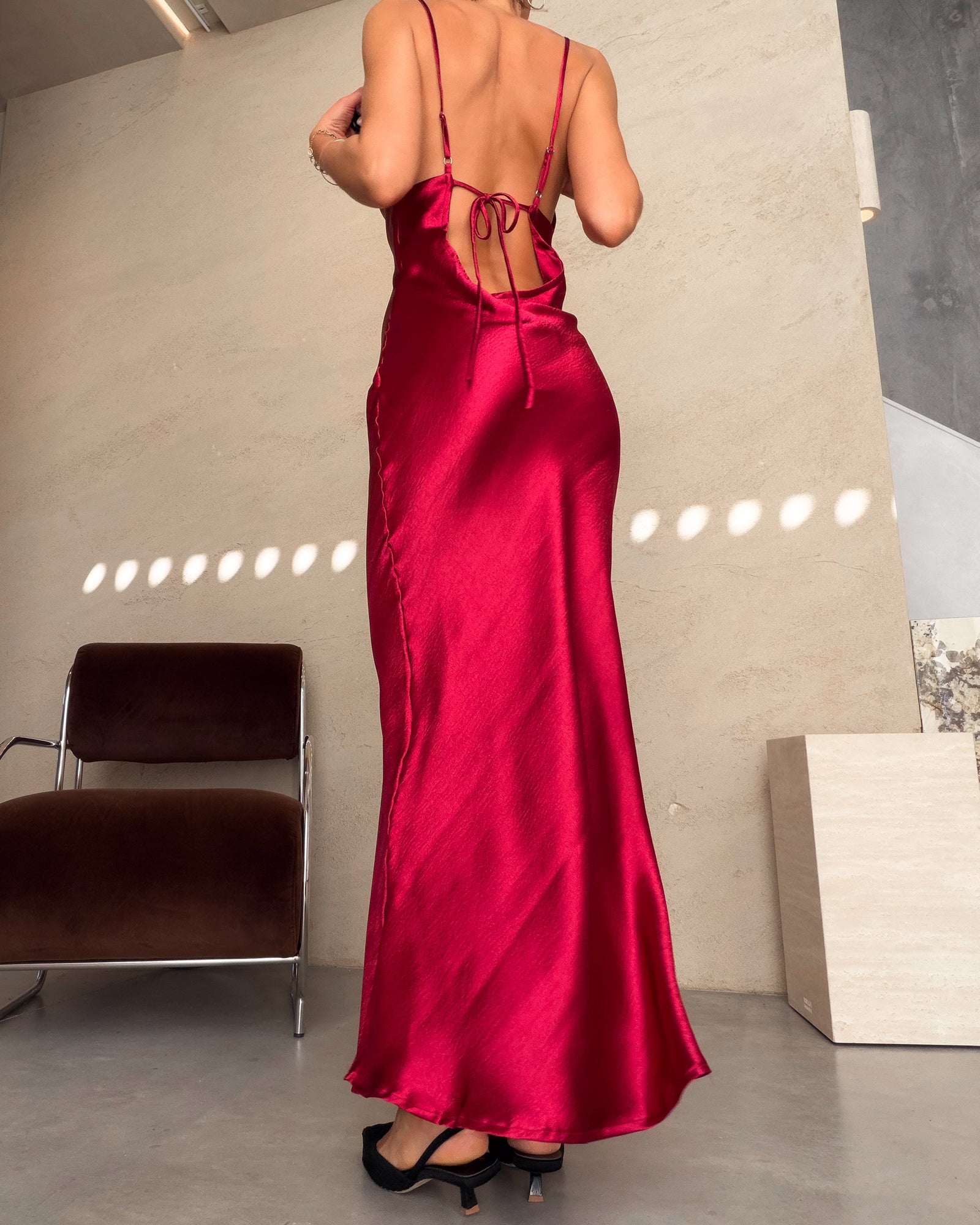Rubí | Vestido largo al bies