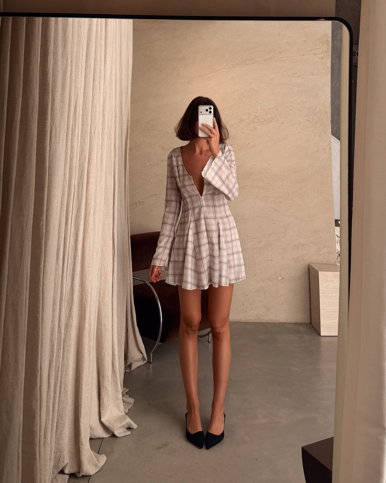 Celosía | Vestido mini a cuadros