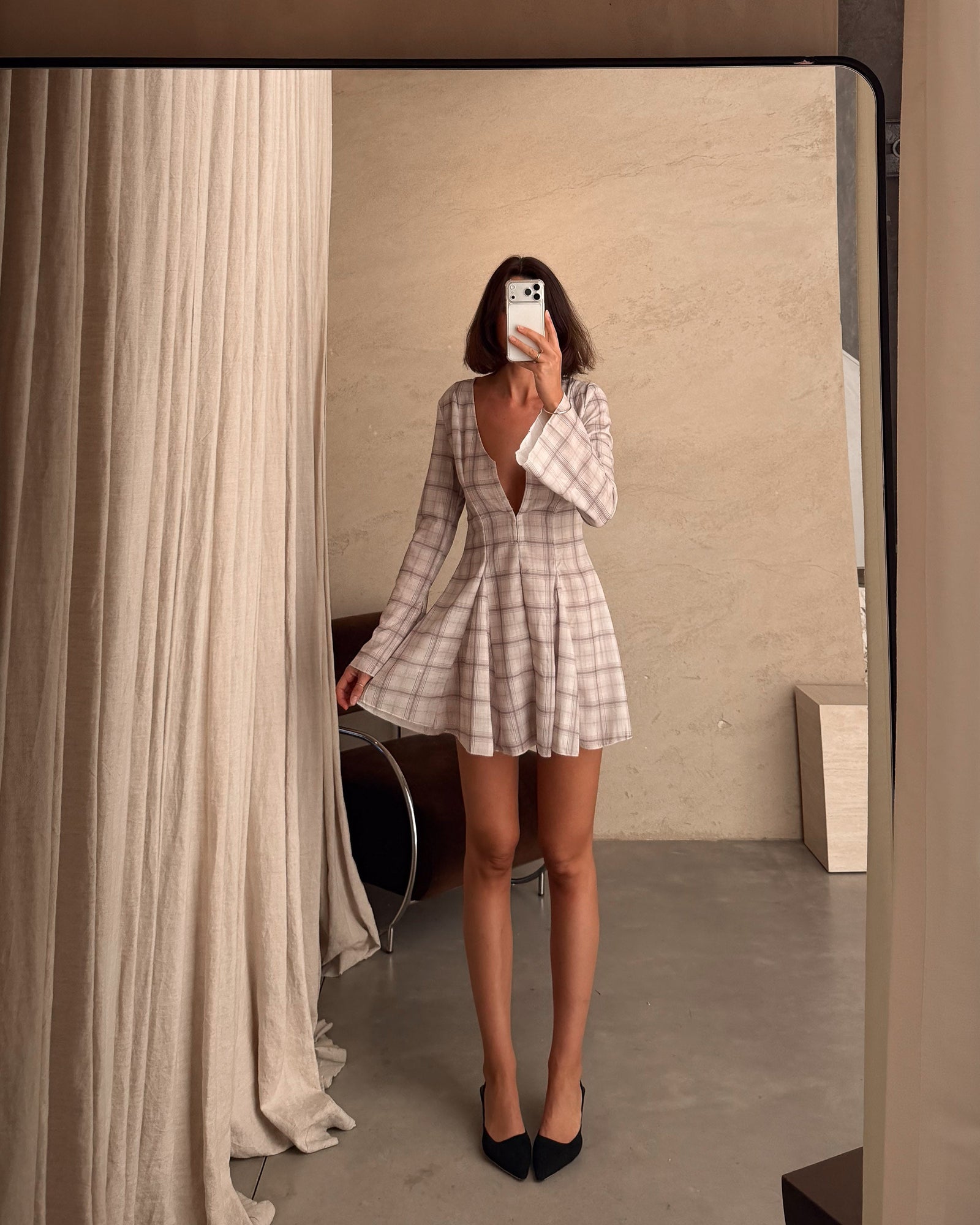 Celosía | Vestido mini a cuadros