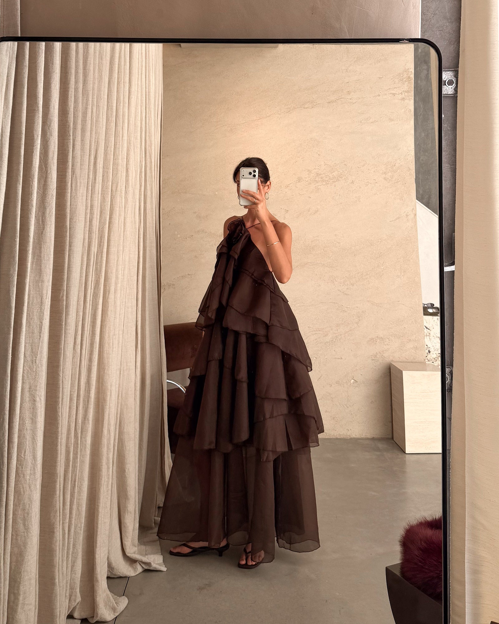 Trufa | Vestido maxi de volantes