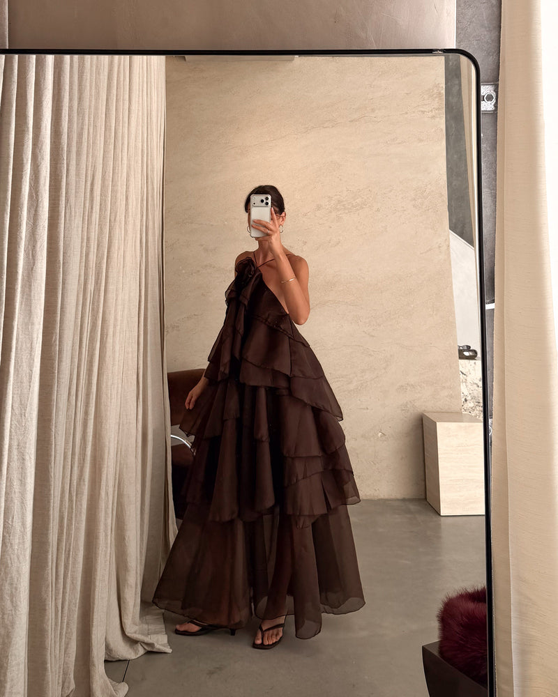 Trufa | Vestido maxi de volantes