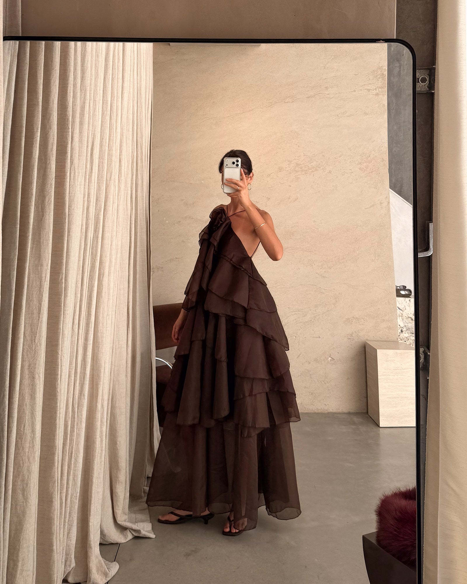 Trufa | Vestido maxi de volantes