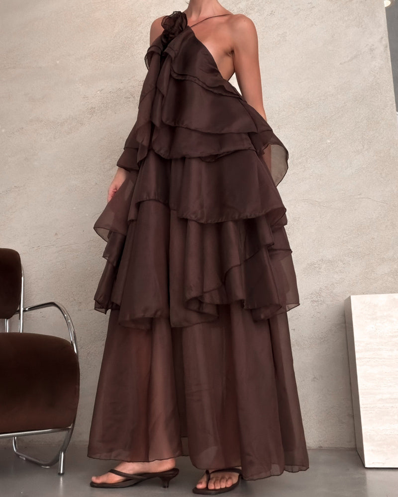 Trufa | Vestido maxi de volantes