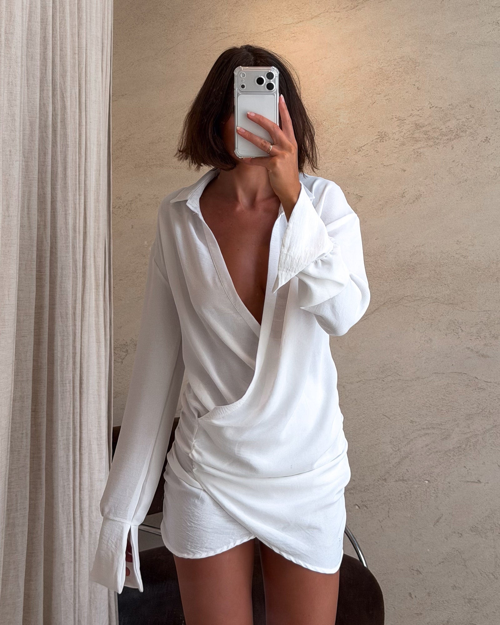 Calma | Vestido mini camisero