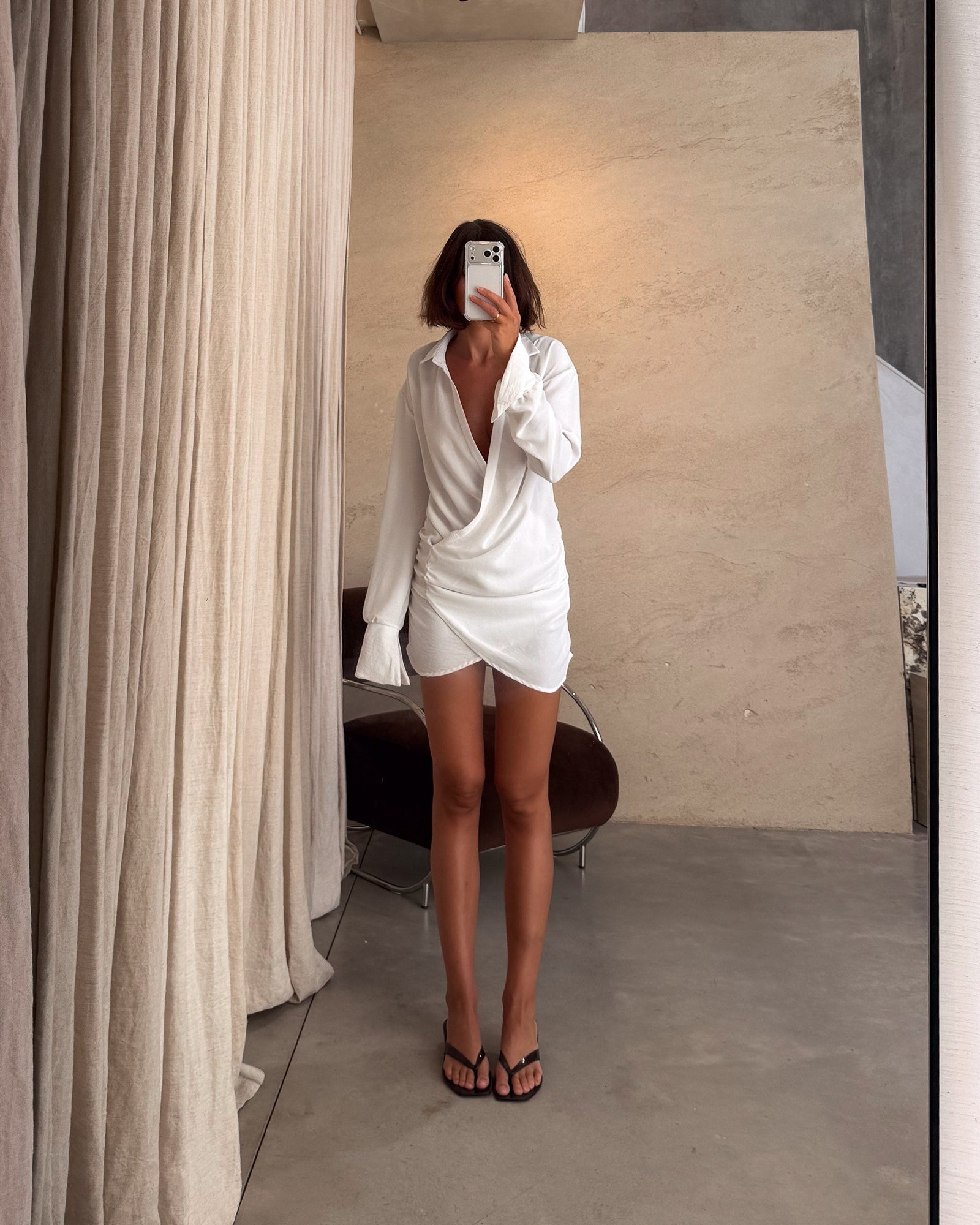 Calma | Vestido mini camisero