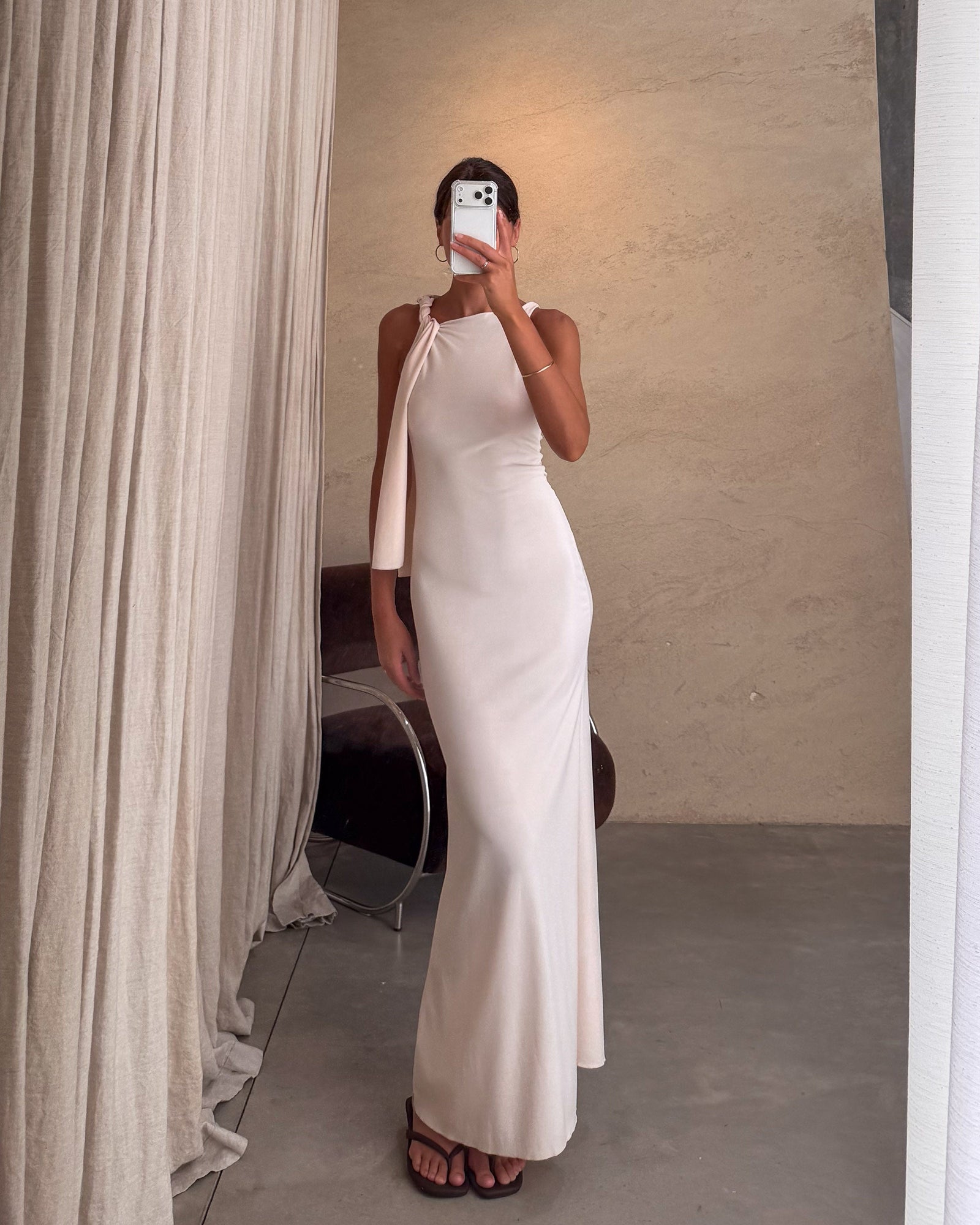 Coral | Vestido largo ceñido