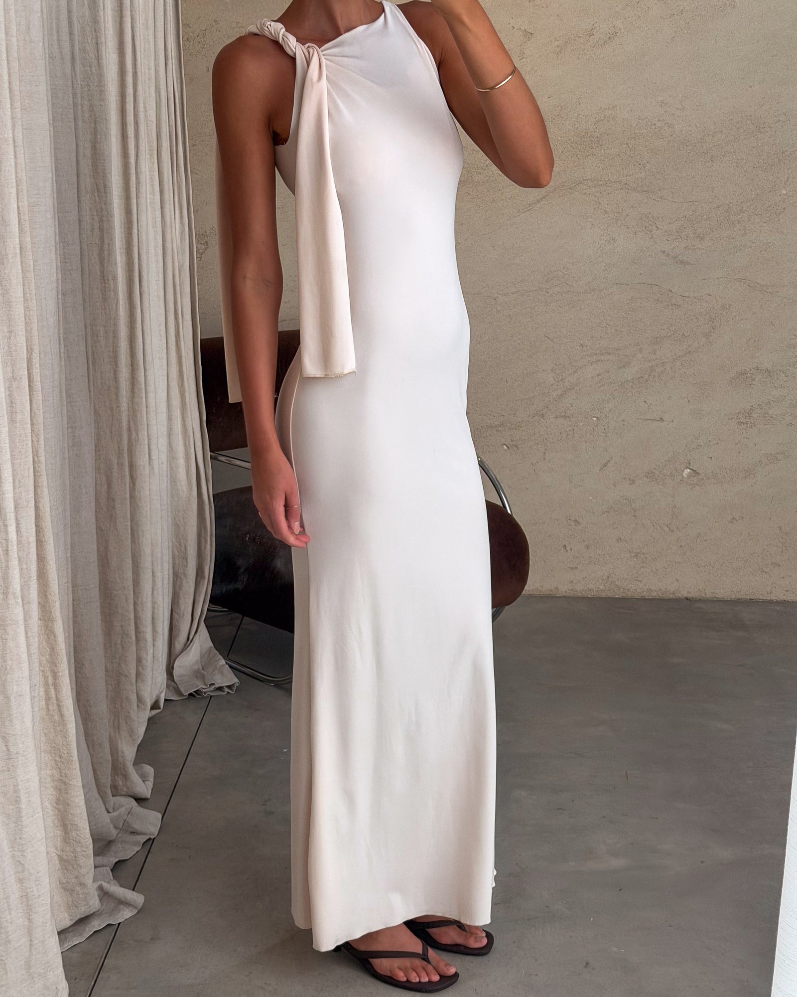 Coral | Vestido largo ceñido