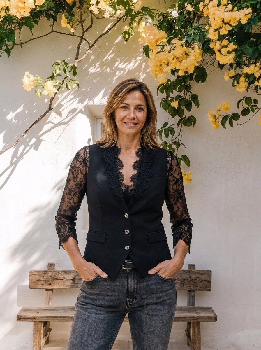 Elena | Americana con Mangas de Encaje