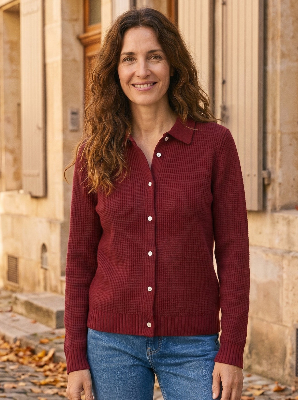 Soledad | Chaqueta de Punto Texturizada con Botones