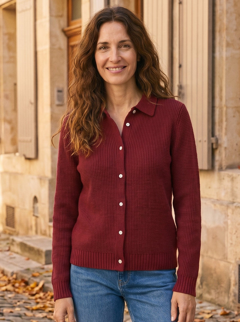Soledad | Chaqueta de Punto Texturizada con Botones
